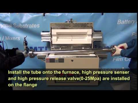 High Pressure Tube Furnace with 60 or 80 mm Alloy Tube (900C or 1100C max Heat Temp.) - OTF-1200X-HPV