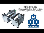 6"W Electric Cold Rolling Press with PTFE Coated Rollers for Sticky Metal (Li, Na) Calendering (Ar Glove-box Compatible) - MSK-2150-P