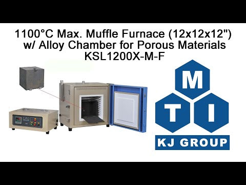 1100°C Max. Muffle Furnace (12x12x12") w/ Alloy Chamber for Debinding - KSL1200XMF