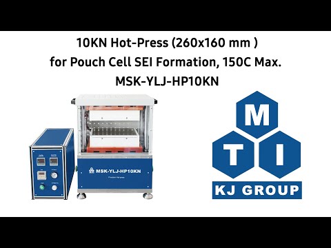 10KN Hot-Press (260x160 mm ) for Pouch Cell SEI Formation, 150C Max. - YLJHP10KN