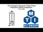 15T Compact Hydraulic Pellet Press for use in Glove-box - YLJ15