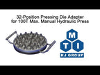 32-Position Hi-Throughput 10 mm I.D. Dry Pellet Pressing Set - Die10-S32