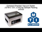 NRTL Certified Compact Chamber Vacuum Sealer (12"Wx8"L x 3"H) for Sample Packing - USV20