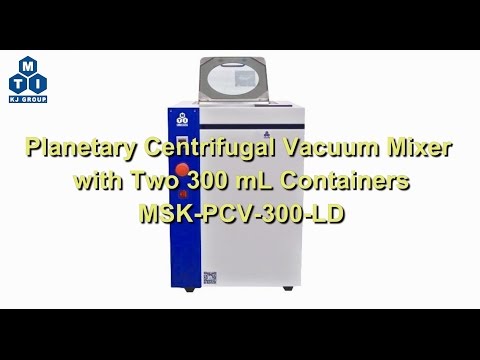 Vacuum Planetary Centrifugal Mixer w/ Two Containers (600ml) & Optional Ball Mill Jars - MSK-PCV-300-LD