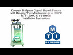 Economic Compact Bridgman Crystal Growth Furnace w/ Hanging Wire Up to 1100C - OTF1200XSBMGHVT