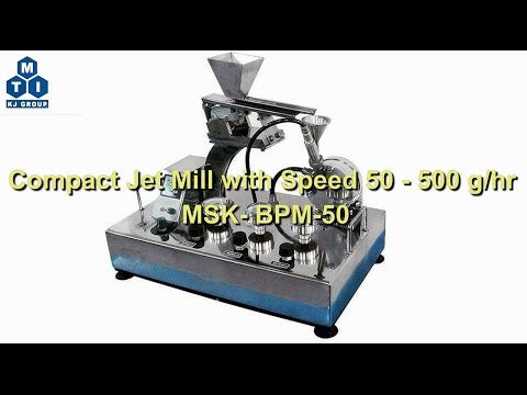 Compact Jet Mill, Speed 50 - 500 g/hr - MSK- BPM-50