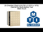 23 Chamber (Each of 6.5"W x 5.25"H x 15" D) Cabinet for Multi-battery Test - MSK-TE-24