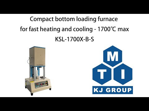 1700 Compact Bottom Loading Furnace ( L4 x W4 x H6") For Fast Heating / Cooling - KSL-1700X-B-S