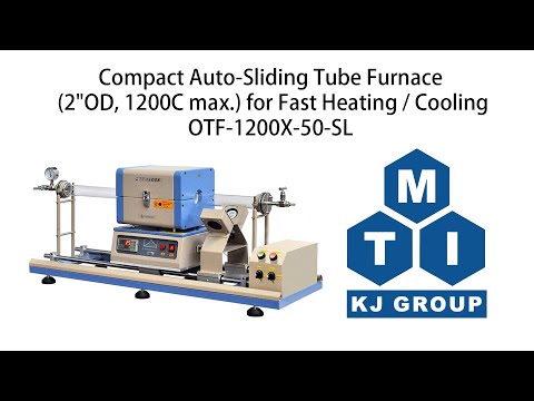 1200C Max. Dual Furnace (80mm Dia Tube) with One Furnace Slidable for TCVD - OTF-1200X-80-DFSL