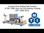 1200C Max. Dual Furnace (80mm Dia Tube) with One Furnace Slidable for TCVD - OTF-1200X-80-DFSL