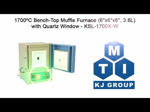 1700C Bench-Top Muffle Furnace (6"x6"x6", 3.6L) with Observation Window - KSL-1700X-W