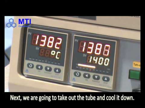 1500C Max Tube Furnace (50mm OD) with Sliding Flanges for Fast Heating/Cooling - GSL1500XRTP50