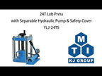 24T Lab Press with Separable Hydraulic Pump & Safety Cover - YLJ-24TS