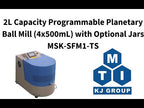 2L Capacity Programmable Planetary Ball Mill (4x500 ml capacity) with Optional Jars - MSK-SFM-1-TS
