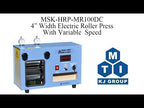 4" Width Electric Cold Roller Press with Optional Ceramic and PTFE Rollers-MSK-HRP-MR100DC