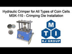 Hydraulic Crimper for All Types of Coin Cells with 100 Pcs CR2032 Case - MSK-110