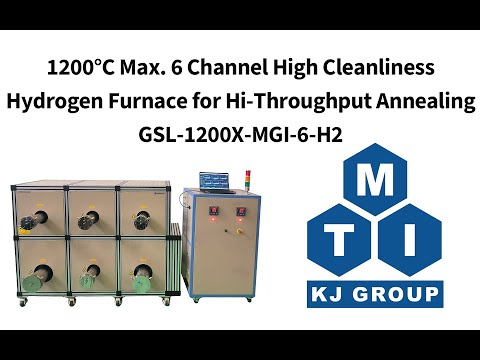 1200C Max 6 Channel High Cleanliness Hydrogen Furnace for Hi-Throughput Annealing - GSL-1200X-MGI-6-H2