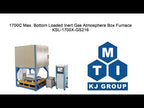 1700C Max. Bottom Loaded Inert Gas Atmosphere Box Furnace, (24x24x24", 216L) - KSL-1700X-GS216