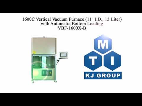 1700°C Vertical Atmosphere Controlled Furnace (11" I.D., 13 Liter) with Automatic Bottom Loading - VBF-1600X-B
