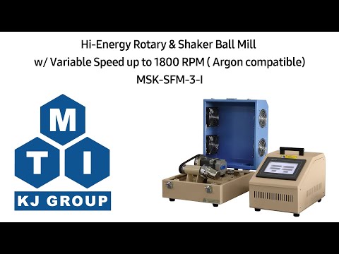 Programmable 1500 RPM High Energy Ball Mill (Glovebox compatible) - MSK-SFM-3-F