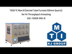 1500 °C 8 Channel Ø50 mm Tube Furnace for Hi-Throughput Annealing GSL-1500X-MGI-8