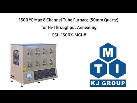 1500 °C 8 Channel Ø50 mm Tube Furnace for Hi-Throughput Annealing GSL-1500X-MGI-8