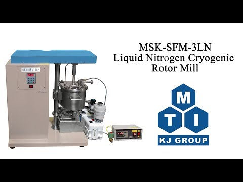 Liquid Nitrogen Cryogenic Rotor Mill with 5 Liter Vacuum Thermal Insulated Tank - MSK-SFM-3LN