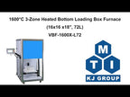 1600°C 3-Zone Heated Bottom Loading Box Furnace (16x16 x18", 72L) - VBF-1600X-L72