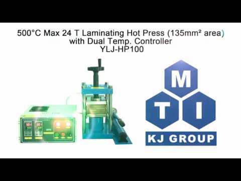 500°C or 750°C 24T Laminating Hot Press (135x135 mm) with Dual Temp. Controller - YLJ-HP100-XX