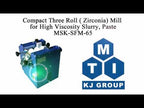 Compact Three Rollers (Zirconia) Mill for High Viscosity Slurry, Paste - MSK-SFM-65