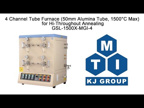 1500C Max 4 Channel Tube Furnace (50mm Alumina Tube) for Hi-Throughput Annealing - GSL-1500X-MGI-4