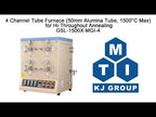 1500C Max 4 Channel Tube Furnace (50mm Alumina Tube) for Hi-Throughput Annealing - GSL-1500X-MGI-4
