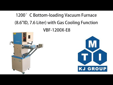 1200°C Bottom-loading Vacuum Furnace (8.6"IDX7.6"H) with Rapid Cooling -VBF-1200X-E8