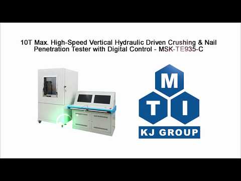 10T Max. Vertical Servo-Motor Driven Crushing & Nail Penetration Tester with Digital Control - MSK-TE935-C