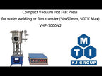 Compact Vacuum Hot Flat Press for Wafer Bonding (50x50mm Area, 500 Max 500Kg) - VHP-5000N2