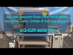 500°C 53L Vacuum Oven (16x13x14") w/ Gas Flow-meter, Chiller & Vacuum Pump - DZF-6050-HT