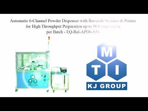 High Throughput 6-Channel Powder Dispenser w/ Bar-code Scanner up to 36 Composition - Bal-APD6-S36