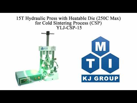 15T Hydraulic Press with 0.5" Heatable Die (250C Max) for Cold Sintering Process (CSP) - YLJ-CSP-15