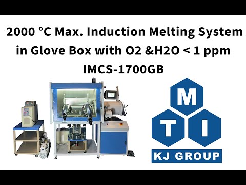 2000ºC Max. Induction Melting System in Glove Box with O2 & H2O < 1 ppm - IMCS-1700GB