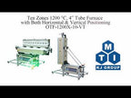 10-zone 1200°C, Ø25-100 mm Tube Furnace w/ Horizontal & Vertical Positions - OTF-1200X-X-VT
