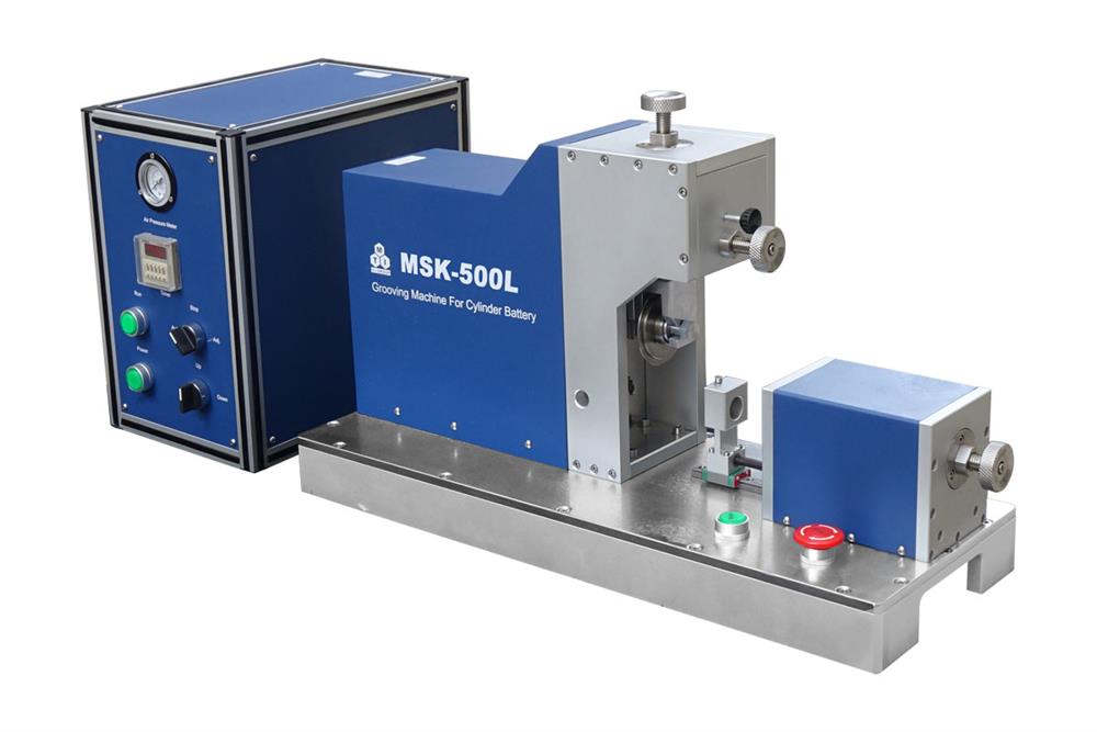 Desk-top Semi-Auto Grooving Machine for 4680 - 46120 or 50100 Cylinder Cell Only - MSK-500-L