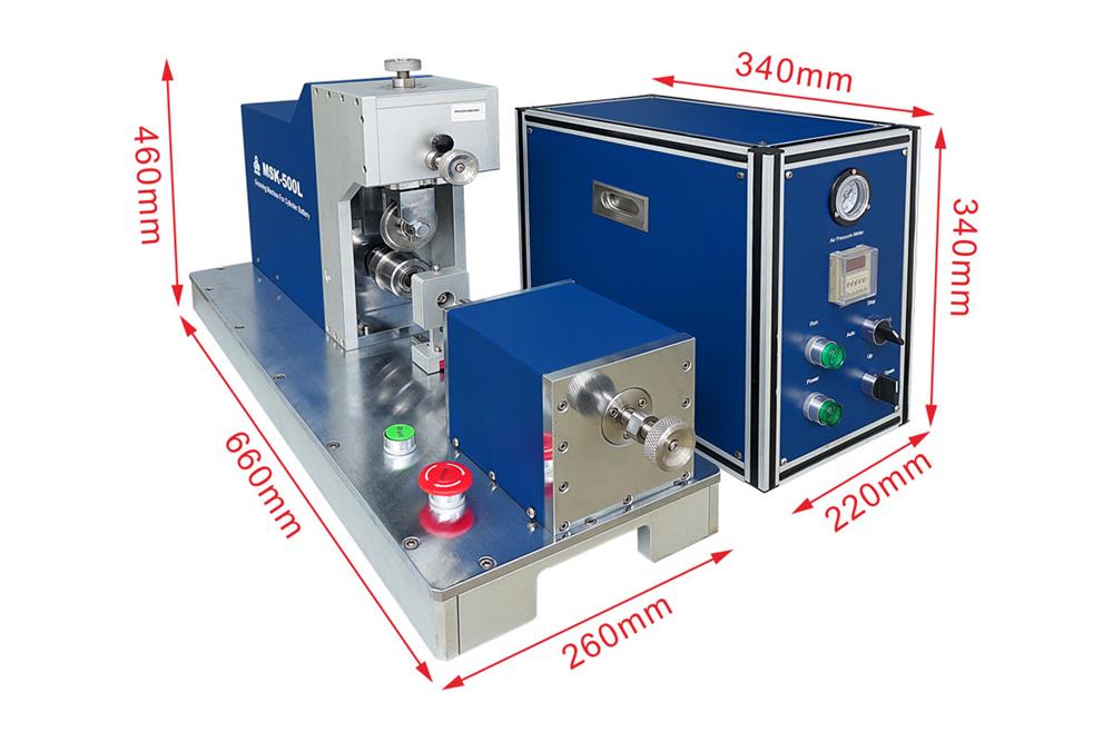 Desk-top Semi-Auto Grooving Machine for 4680 - 46120 or 50100 Cylinder Cell Only - MSK-500-L