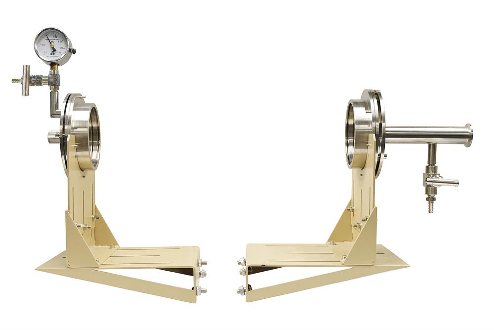 Hinged Vacuum Sealing Assembly with Flange Support for 101 mm dia Tube Furnace - FL-101KF25-HG