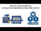 Mini 4-in-1 Vacuum Sealer for Pouch Cell (100x100x12 mm Max.) Antechamber Acceptable - MSK-115A-SS