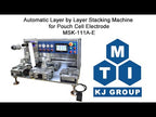 Large Automatic Pouch Cell Stacking Machine with Hybrid Stacking Modes (Max.200 mm L x 150 mm W), Glovebox Compatible - MSK-111A-PEM