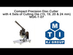 Compact Precision Disc Cutter with 4 Sets of Cutting Die (15, 19, 20 & 24 mm)-MSK-T07