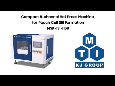 Compact 8-channel Hot Press Machine (Max. 120*80 mm, Single-Side Tabs) for Pouch Cell SEI Formation - MSK-131-HS8