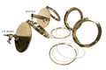 Hinged Type Vacuum Sealing Flange with KF40D Adaptor for 8.5" (216mm) Processing Tube -FL216KF40