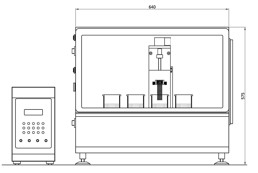 4 Position SILAR Coating System with Air-tight Chamber & Magnetic Stirrer - PTL-SC-4S-LD
