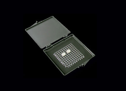 One 55 mm x 55 mm (2.17"x2.17") Gel Sticky Carrier Box - Black Color - SP1-5510BK/BK-LH-P33